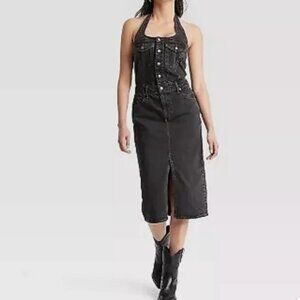 Universal Thread Denim Halter Top Slit Dress Size XXL / 17